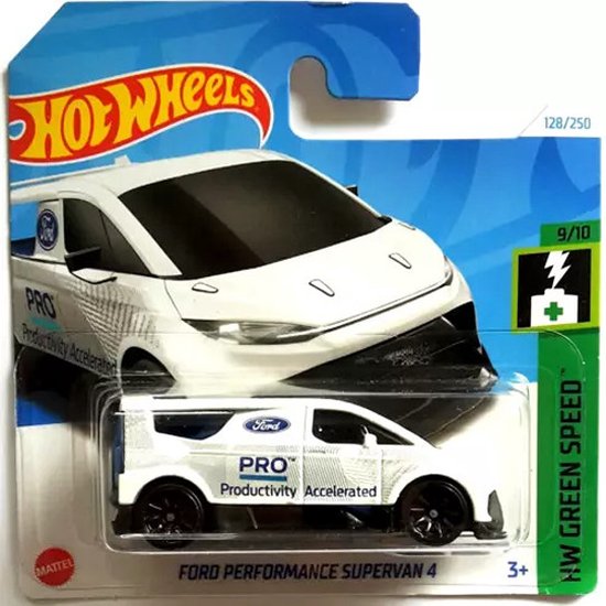 HOT WHEELS FORD PERFORMANCE SUPER VAN 4 WHITE 128/250 1:64 HW GREEN SPEED 9/10 van Hot Wheels