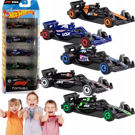 Hot Wheels Formule 1 5-pack Race Team Auto's Schaal 1:64 van Hot Wheels