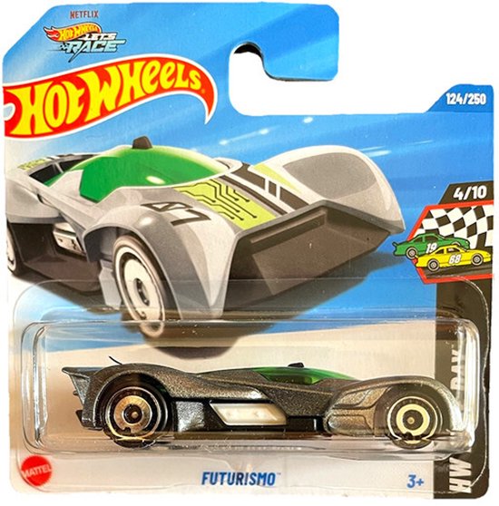 HOT WHEELS FUTURISMO 124/250 GREEN/ SILBER 1:64 HW RACE DAY 4/10 van Merkloos