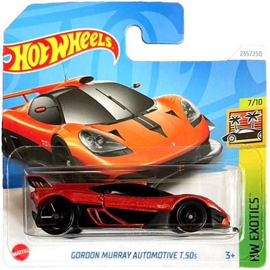 HOT WHEELS GORDON MURRAY AUTOMOTIVE T.50s 235/250 RUST BROWN (1:64) HW EXOTICS 7/10 van Merkloos