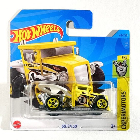 HOT WHEELS GOTTA GO 48/250 YELLOW 1:64 HW EXPERIMOTORS 3/5 van Hot Wheels