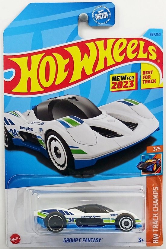 HOT WHEELS GROUP C FANTASY WHITE 89/250 1:64 HW TRACK CHAMPS 3/5 van Hot Wheels