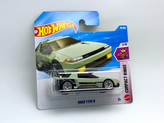HOT WHEELS HAKO TYPE D SKYLINE HAKOSUKA 78/250 COMPACT KINGS 1/10 SHORT CARD 2026 van Merkloos