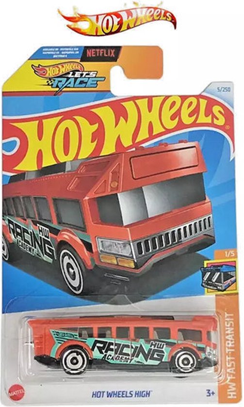HOT WHEELS HIGH 5/250 ORANGE 1:64 HW FAST TRANSIT 1/5 van Hot Wheels
