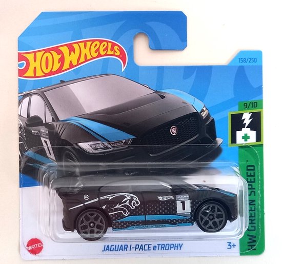 HOT WHEELS JAGUAR I-PACE eTROPHY MATT BLACK 158/250 (1:64) HW GREEN SPEED 9/10 van Hot Wheels