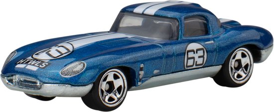 Hot Wheels Jaguar Lightweight E-Type, National Icons JBY90 Schaal 1/64 Auto, 3 jaar, Metaal, Blauw van Merkloos