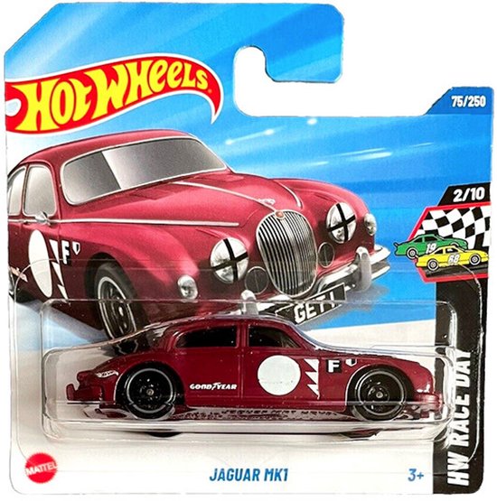 HOT WHEELS JAGUAR MKI RED 75/250 HW RACE DAY 2/10 van Hot Wheels