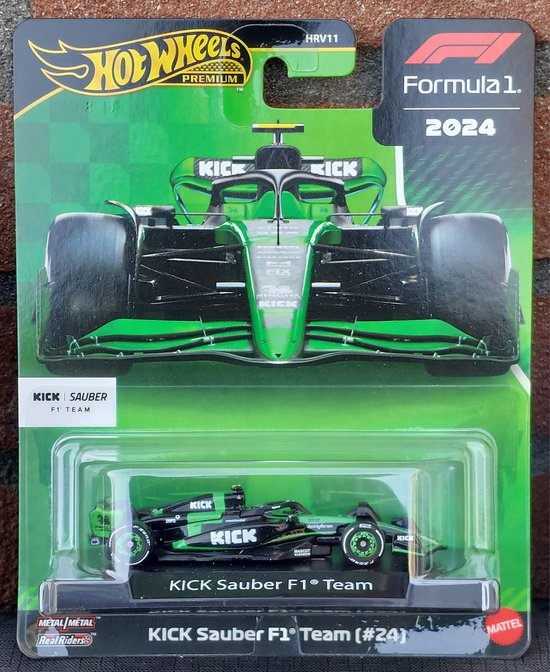 Hot Wheels JBM23 Kick Sauber F1 Team #24, green/black van Hot Wheels