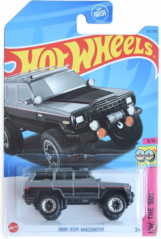 HOT WHEELS JEEP 1988 WAGONEER GREY 52/250 1:64 HW THE 80's 5/10 van Hot Wheels