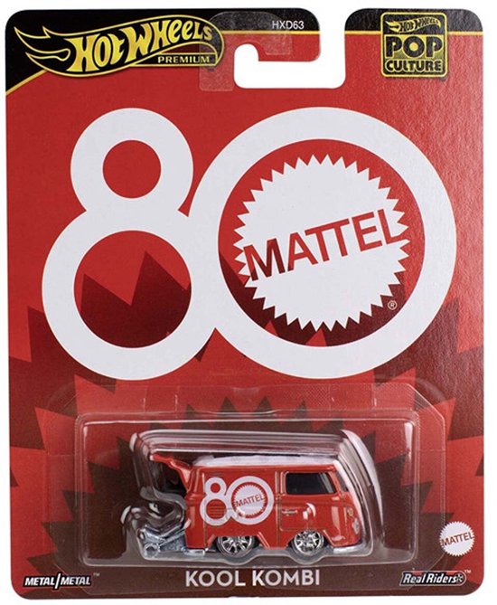 HOT WHEELS KOOL KOMBI HXD63 REAL RIDERS 80 YEARS MATTEL1:64 HW PREMIUM POP CULTURE van Merkloos