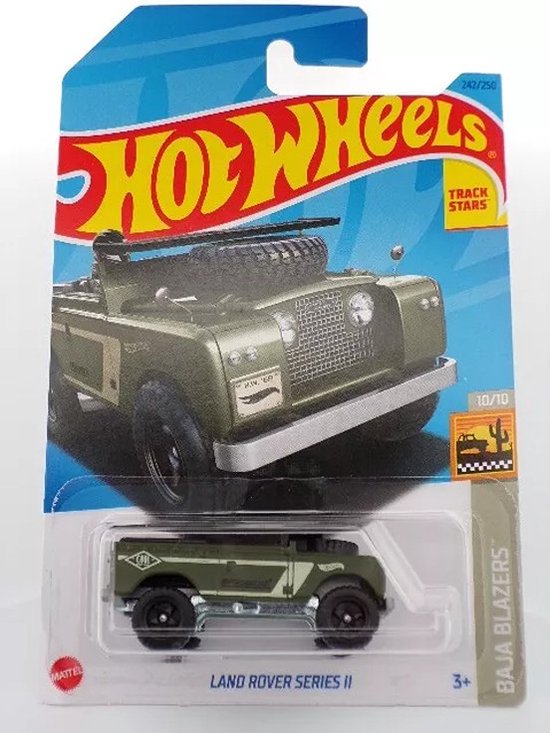 HOT WHEELS LAND ROVER SERIES II ARMY GREEN 242/250 HW BAJA BLAZERS 10/10 1:64 van Hot Wheels