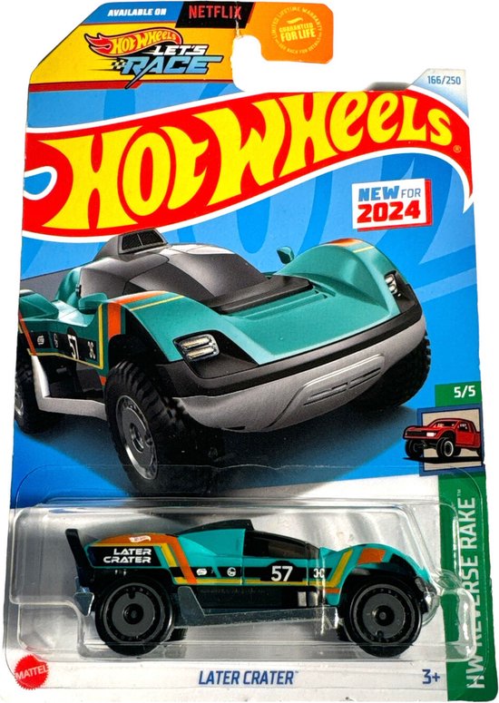 HOT WHEELS LATER CRATER TURQUOISE 166/250 1:64 HW REVERSE RAKE 5/5 van Hot Wheels
