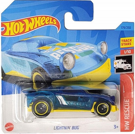 HOT WHEELS LIGHTININ' BUG BLEU/YELLOW 179/250 1:64 HW RESCUE 1/10 van Hot Wheels