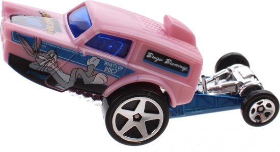 Hot Wheels Looney Tunes Auto Hw Poppa Wheelie Roze 6 Cm van Hot Wheels