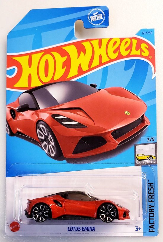 HOT WHEELS LOTUS EMIRA RED 121/250 1:64 HW FACTORY FRESH 3/5 van Hot Wheels