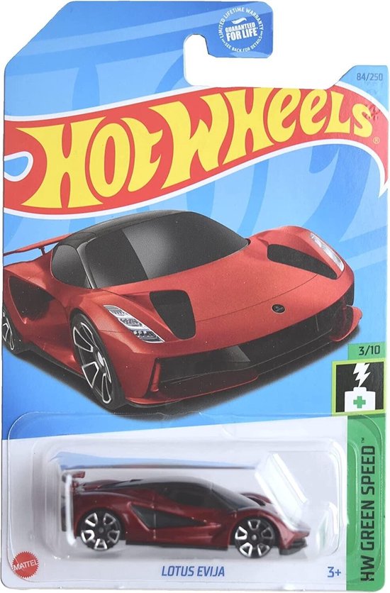 HOT WHEELS LOTUS EVIJA RED 84/250 (1:64) HW GREEN SPEED 3/10 van Hot Wheels