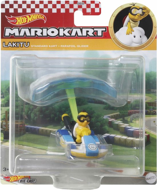 Hot Wheels - Mariokart - Lakitu - Kart + Glider - 1:64 van Merkloos