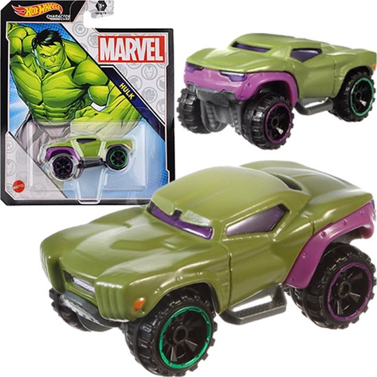 Hot Wheels Marvel Hulk - 7 cm - Schaal 1:64 - Spaar ze allemaal van Merkloos