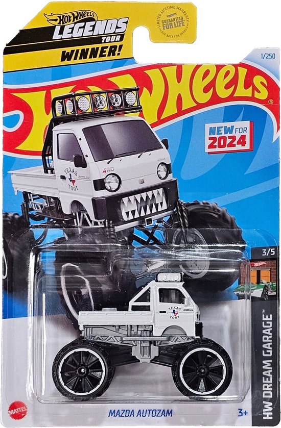 HOT WHEELS MAZDA AUTOZAM WHITE 1/250 1:64 DREAM GARAGE 3/5 van Hot Wheels
