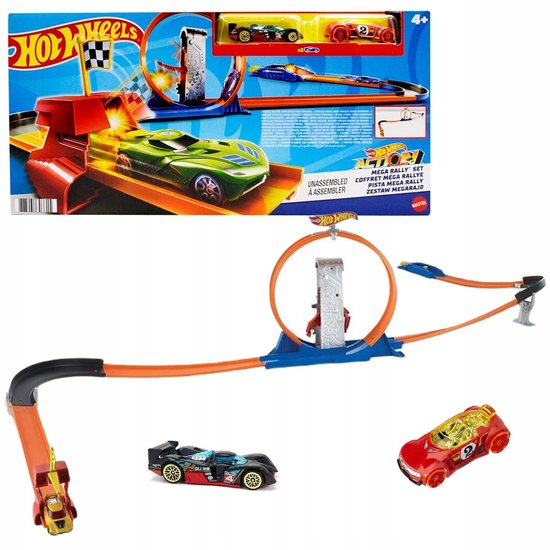 Hot Wheels Mega Race Loop Baan met 2 Auto's - Avontuurlijk Speelplezier van Hot Wheels