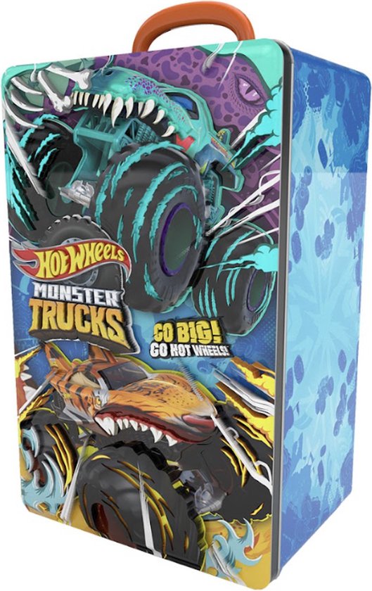Hot Wheels Metal 6-Monster Truck Storage case van Hot Wheels