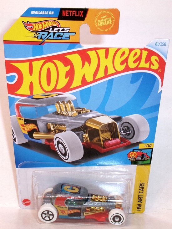 HOT WHEELS MOD ROD SILBER 61/250 1:64 HW ART CARS 1/10 van Hot Wheels