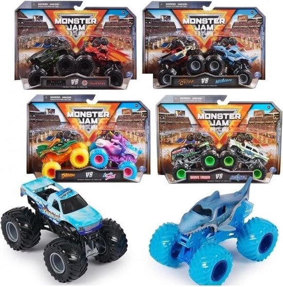 Hot wheels Monster Jam truck 2-pack assortiment van Merkloos