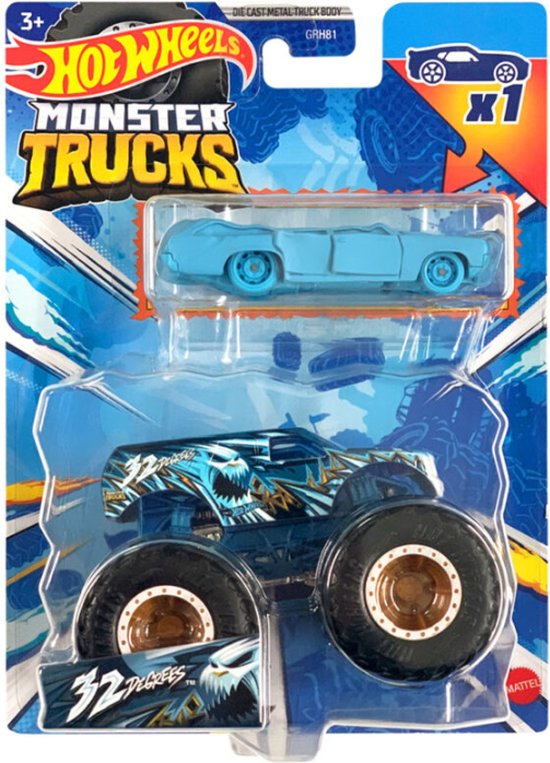 Hot Wheels monster jam truck 32 Degrees - monstertruck 9 cm schaal 1:64 van Merkloos