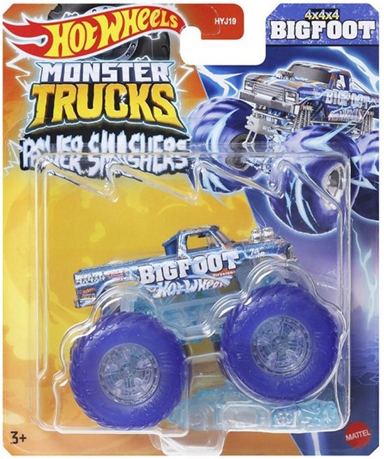 Hot Wheels monster jam truck Bigfoot - monstertruck 9 cm schaal 1:64 van Merkloos