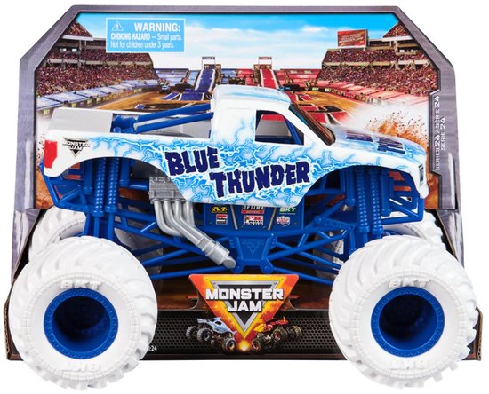 Hot wheels Monster Jam truck Blue Thunder - Schaal 1:24 monstertruck 19 cm van Merkloos
