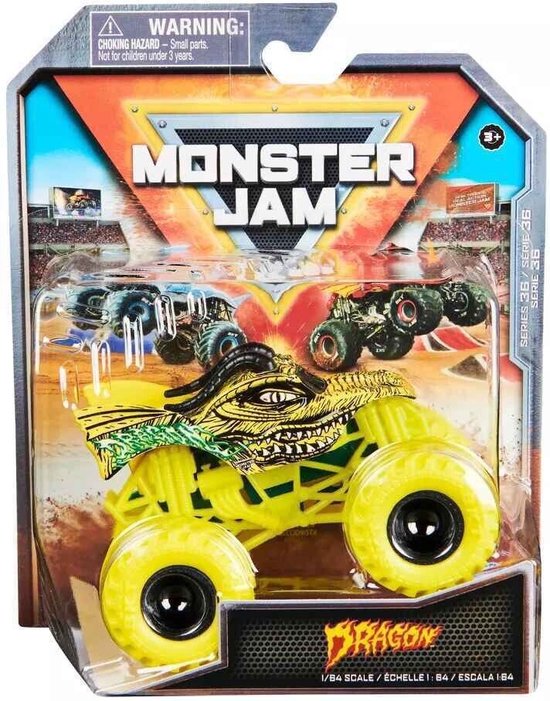 Hot Wheels Monster Jam truck Dragon - monstertruck 9 cm schaal 1:64 van Hot Wheels