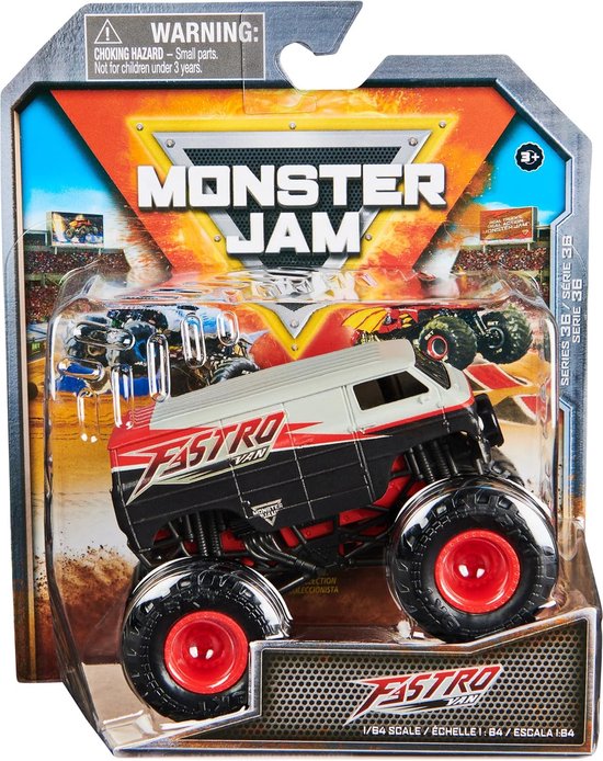 Hot Wheels Monster Jam truck Fastro Van - monstertruck 9 cm schaal 1:64 van Hot Wheels