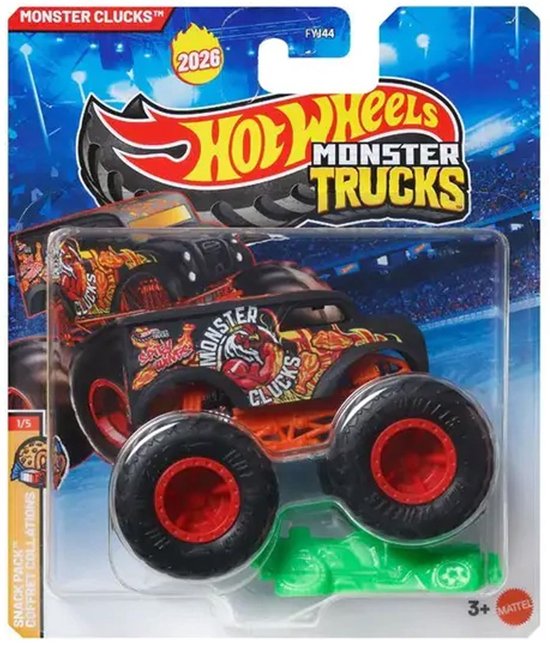 Hot Wheels Monster Jam truck Monster Clucks - monstertruck 9 cm schaal 1:64 van Merkloos