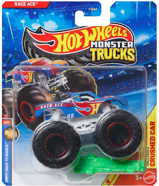 Hot Wheels monster jam truck Race Ace - monstertruck 9 cm schaal 1:64 van Merkloos