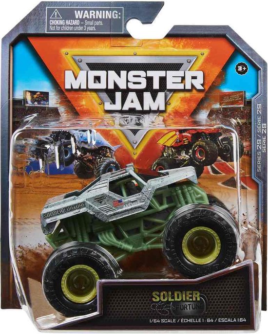 Hot Wheels Monster Jam truck Soldier Fortune - monstertruck 9 cm schaal 1:64 van Hot Wheels