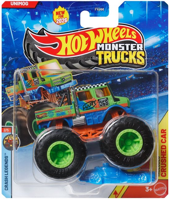 Hot Wheels Monster Jam truck Unimog - monstertruck 9 cm schaal 1:64 van Merkloos