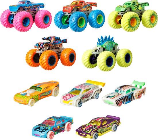 Hot Wheels Monster Trucks 10 Pack - Auto's - Speelgoedvoertuig van Merkloos