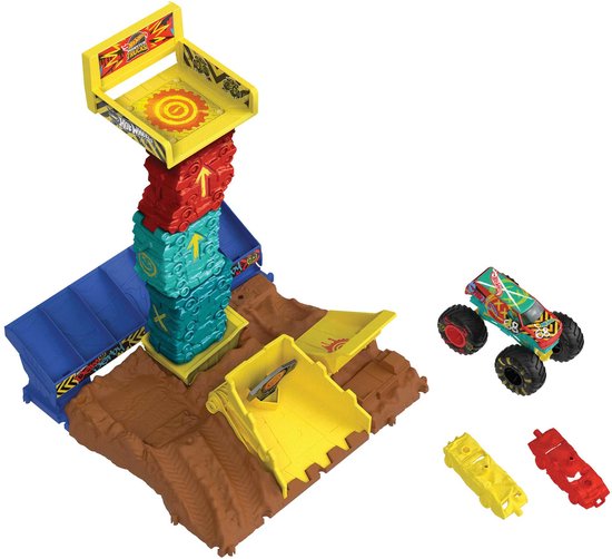 Hot Wheels Monster Trucks ARENA SMASHERS Demo Derby Car Jump Challenge van Hot Wheels