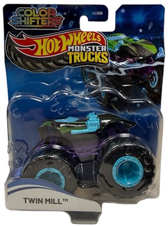 Hot Wheels Monster Trucks COLOR SHIFTERS TWIN MILL Vehicle, Monstertruck, 3 jaar, Kunststof, Meerkleurig van Merkloos