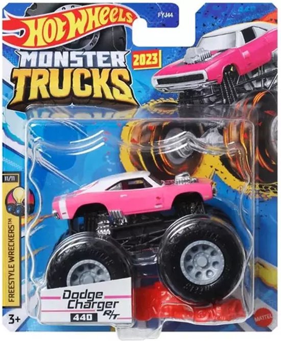 Hot Wheels Monster Trucks Dodge Charger RT 440 - Schaal 1:64 - 9 cm van Hot Wheels
