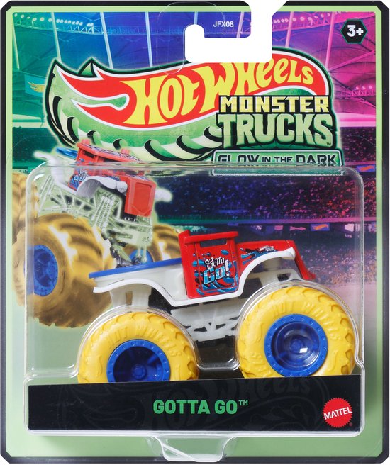 Hot Wheels Monster Trucks Glow in the Dark GOTTA GO Vehicle van Hot Wheels
