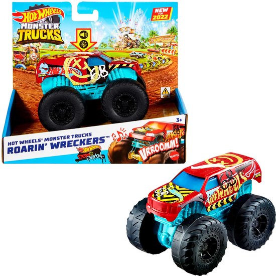 Hot Wheels Monster Trucks Roarin' Wreckers Demo Derby, Monstertruck, 3 jaar, LR44, Metaal, Kunststof, Meerkleurig van Hot Wheels