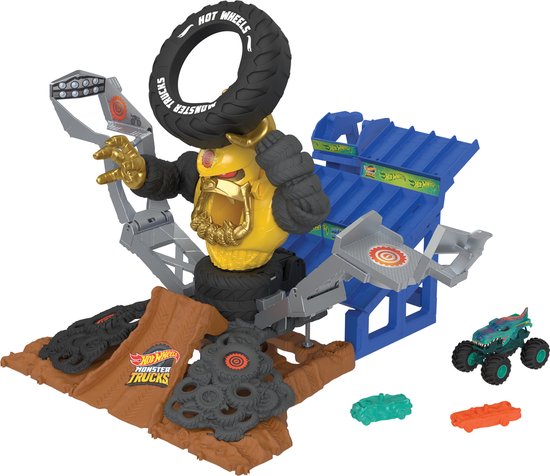 Hot Wheels - Monstertrucks Arenabeukers Mega-Wrex tegen Crushzilla Bazengevecht - Speelset van Hot Wheels