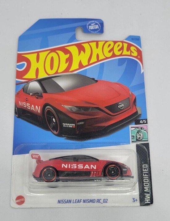 HOT WHEELS NISSAN LEAF NISMO RC_02 RED 91/250 1:64 HW MODIFIED 4/5 van Hot Wheels