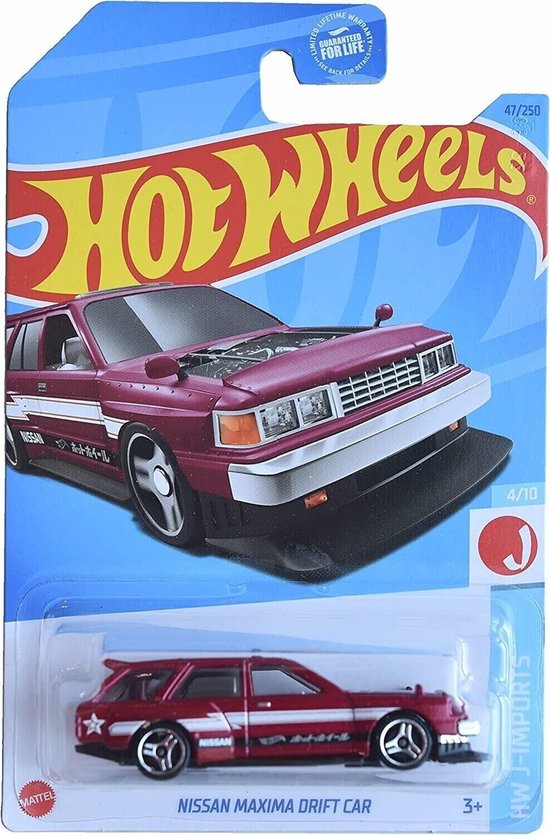 HOT WHEELS NISSAN MAXIMA DRIFT CAR 47/250 RED 1:64 HW J-IMPORTS van Hot Wheels