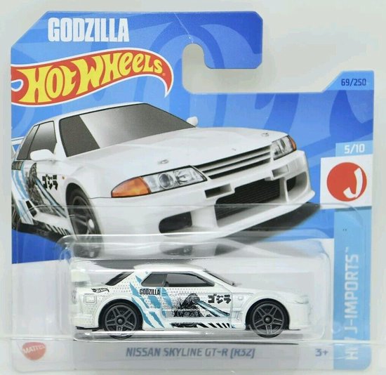 HOT WHEELS NISSAN SKYLINE GT-R (R32) WHITE 69/250 1:64 HW J-IMPORTS 5/10 (Godzilla) van Hot Wheels