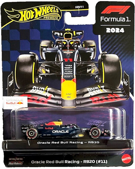 HOT WHEELS ORACLE RED BULL RACING RB20 #11 F1 SERGE PÉREZ TEAM REAL RIDERS 2024 1:64 HW FORMULA 1 METAL van Merkloos