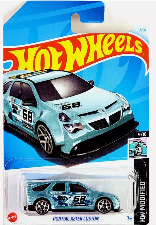 HOT WHEELS PONTIAC AZTEK CUSTOM 111/250 1:64 BLUE HW MODIFIED 9/10 van Hot Wheels