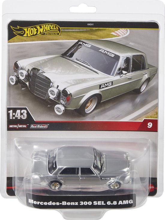 Hot Wheels PREMIUM 1:43RD Mercedes-Benz 300 SEL 6.8 AMG, Auto, 3 jaar, Metaal, Zilver van Merkloos