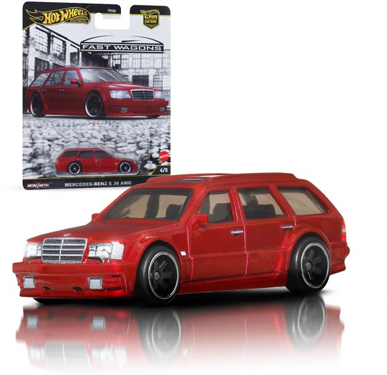 Hot Wheels Premium Autocultuur 'Fast Wagons' Mercedes-Benz AMG Estate, schaal 1:64, speelgoedauto voor verzamelaars van Merkloos